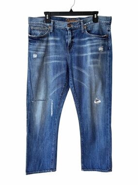 Lucky Brand Legend Dylan Boyfriend Distressed Crop Jeans Size 12/31